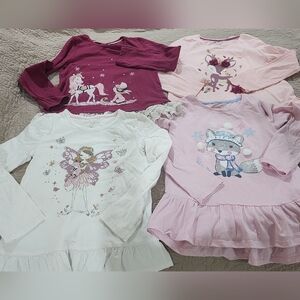 Long Sleeve Peplum Tops - Set of 4 & 2 Leggings NWOT SIZE 7-8 Cynthia Rowley